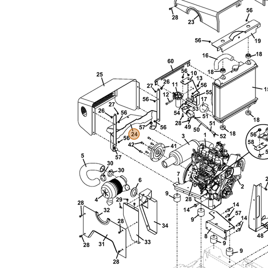Grasshopper part 644837 — IPL diagram snippet (6x zoom, amber highlight)