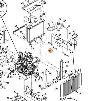 Grasshopper part 644852 — IPL diagram snippet (6x zoom, amber highlight)