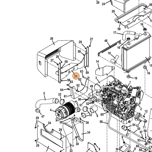 Grasshopper part 644857 — IPL diagram snippet (6x zoom, amber highlight)
