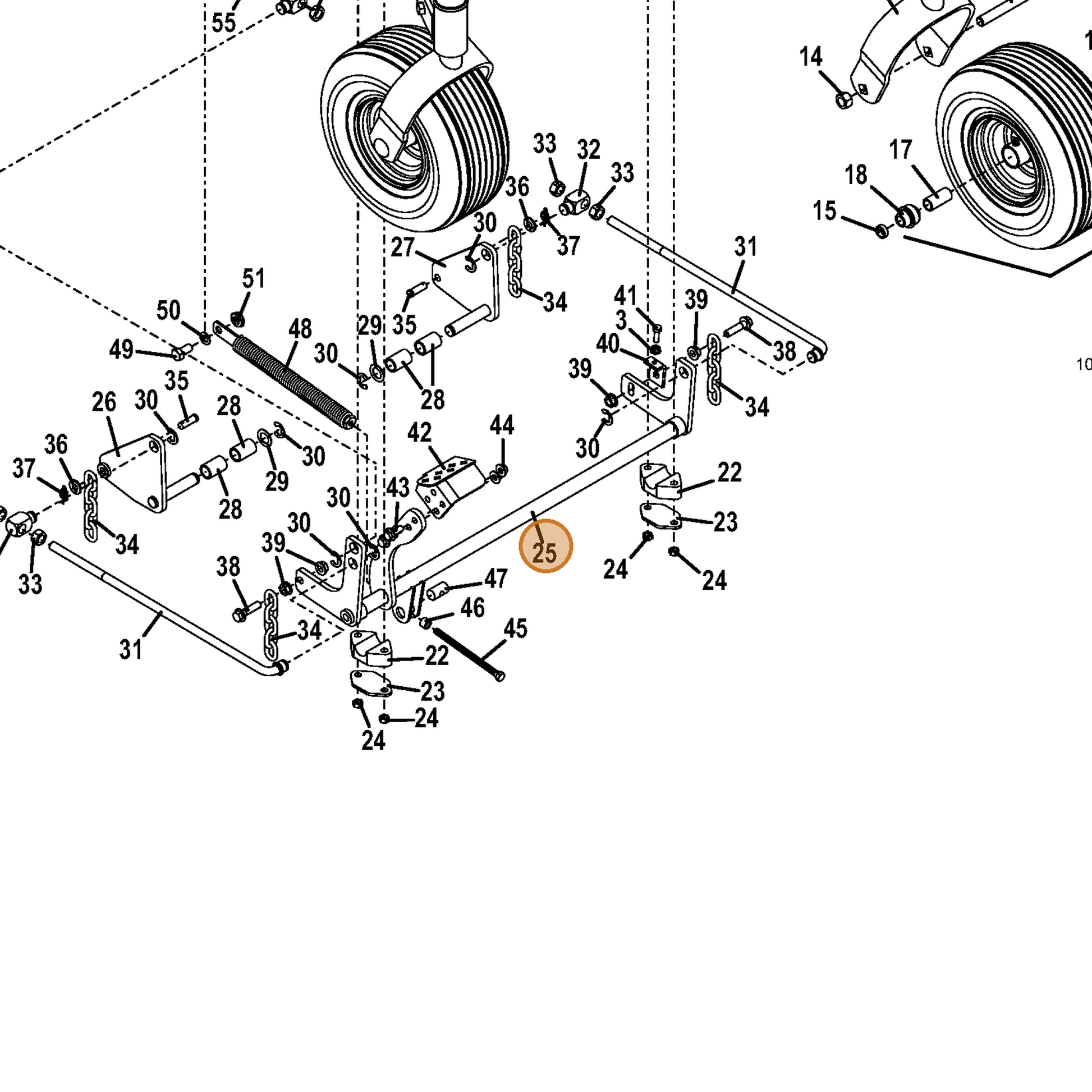 Grasshopper part 644871 — IPL diagram snippet (6x zoom, amber highlight)