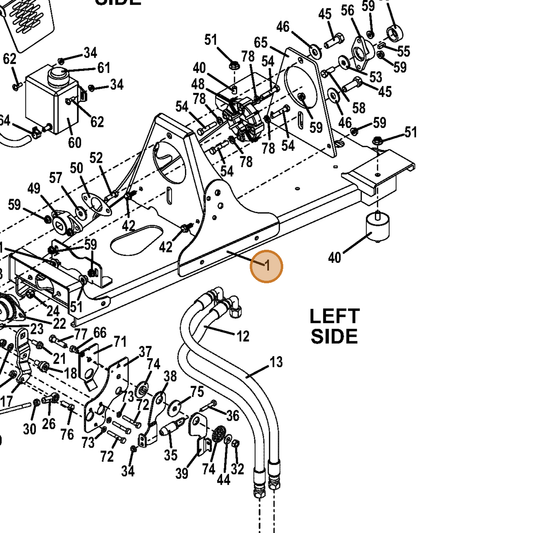 Grasshopper part 644876 — IPL diagram snippet (6x zoom, amber highlight)