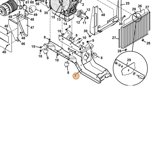 Grasshopper part 644879 — IPL diagram snippet (6x zoom, amber highlight)