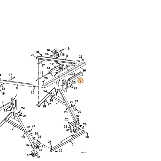 Grasshopper part 644891 — IPL diagram snippet (6x zoom, amber highlight)