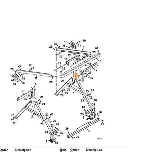 Grasshopper part 644892 — IPL diagram snippet (6x zoom, amber highlight)