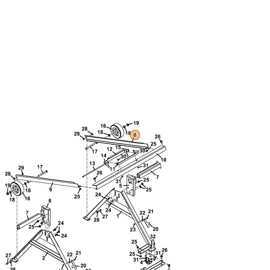 Grasshopper part 644894 — IPL diagram snippet (6x zoom, amber highlight)