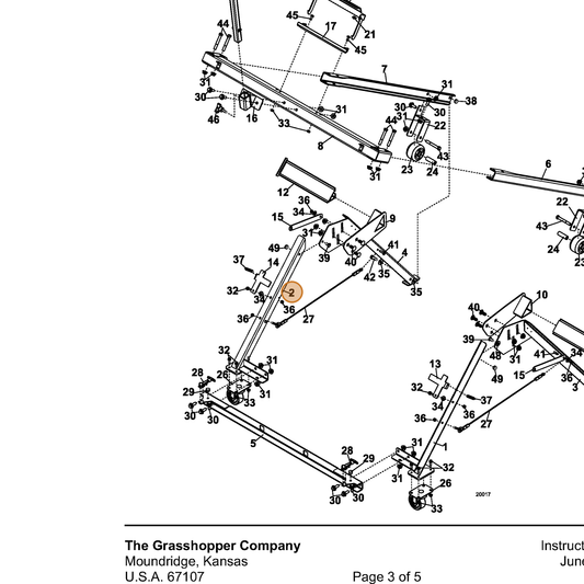 Grasshopper part 644918 — IPL diagram snippet (6x zoom, amber highlight)