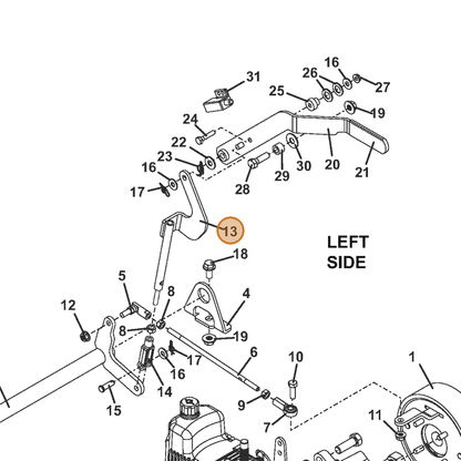 Grasshopper part 645009 — IPL diagram snippet (6x zoom, amber highlight)