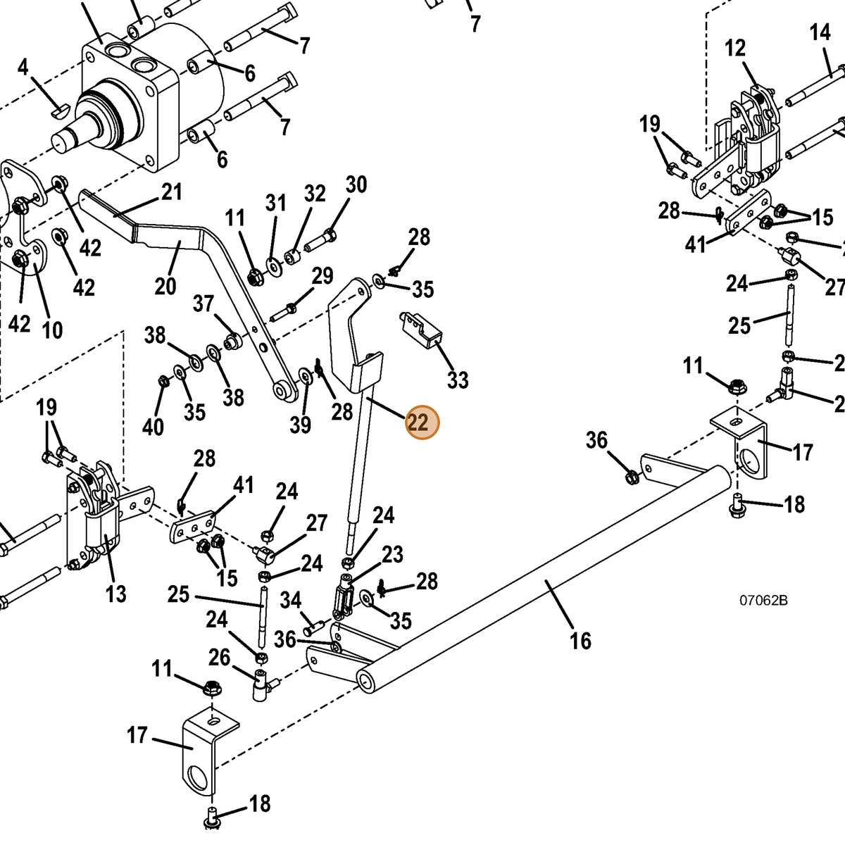 Grasshopper part 645010 — IPL diagram snippet (6x zoom, amber highlight)