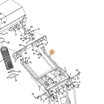 Grasshopper part 645013 — IPL diagram snippet (6x zoom, amber highlight)