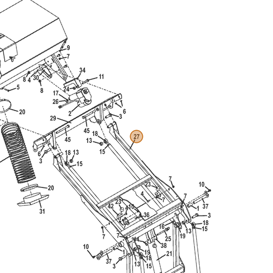 Grasshopper part 645013 — IPL diagram snippet (6x zoom, amber highlight)