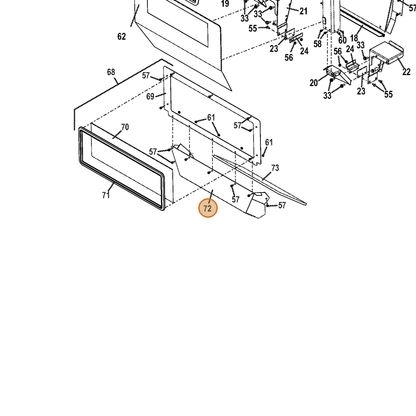 Grasshopper part 645033 — IPL diagram snippet (6x zoom, amber highlight)