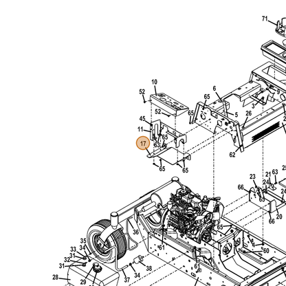 Grasshopper part 645050 — IPL diagram snippet (6x zoom, amber highlight)