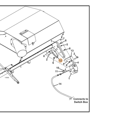 Grasshopper part 645107 — IPL diagram snippet (6x zoom, amber highlight)