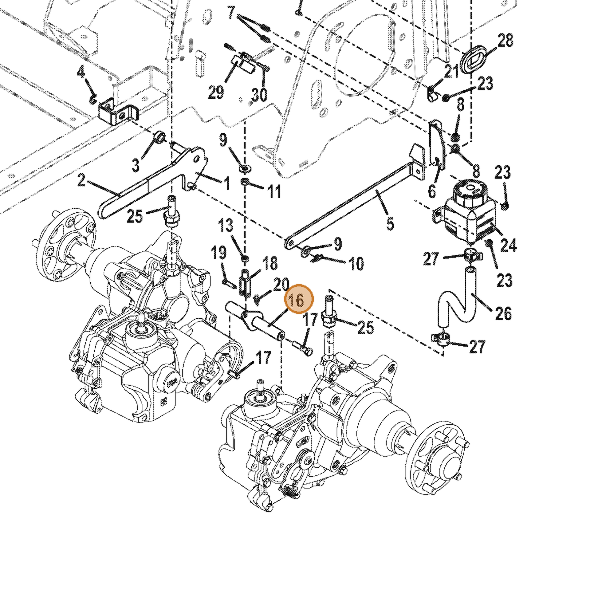 Grasshopper part 645117 — IPL diagram snippet (6x zoom, amber highlight)