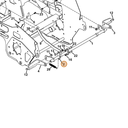 Grasshopper part 645123 — IPL diagram snippet (6x zoom, amber highlight)