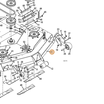 Grasshopper part 645154 — IPL diagram snippet (6x zoom, amber highlight)