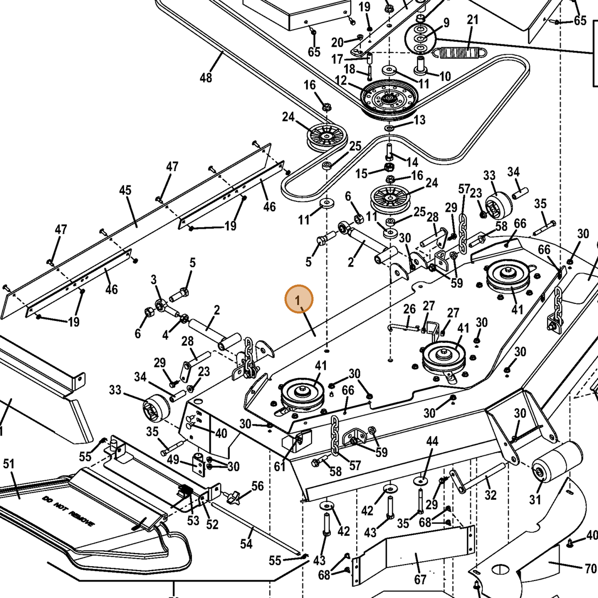Grasshopper part 645156 — IPL diagram snippet (6x zoom, amber highlight)