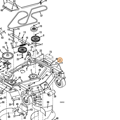 Grasshopper part 645158 — IPL diagram snippet (6x zoom, amber highlight)