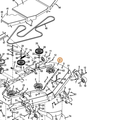 Grasshopper part 645166 — IPL diagram snippet (6x zoom, amber highlight)