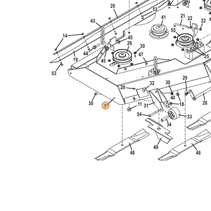 Grasshopper part 645193 — IPL diagram snippet (6x zoom, amber highlight)