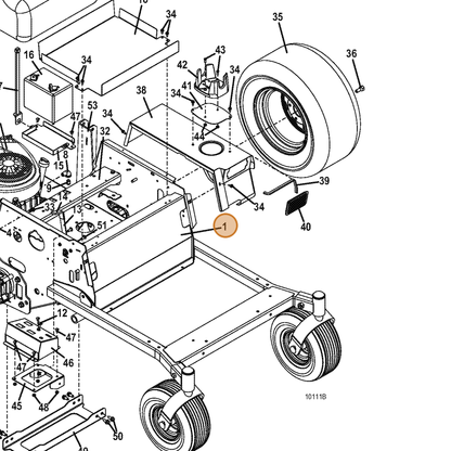 Grasshopper part 645202 — IPL diagram snippet (6x zoom, amber highlight)