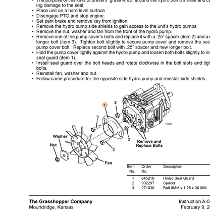 Grasshopper part 645216 — IPL diagram snippet (6x zoom, amber highlight)