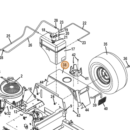 Grasshopper part 645239 — IPL diagram snippet (6x zoom, amber highlight)