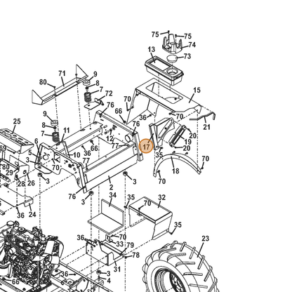 Grasshopper part 645244 — IPL diagram snippet (6x zoom, amber highlight)