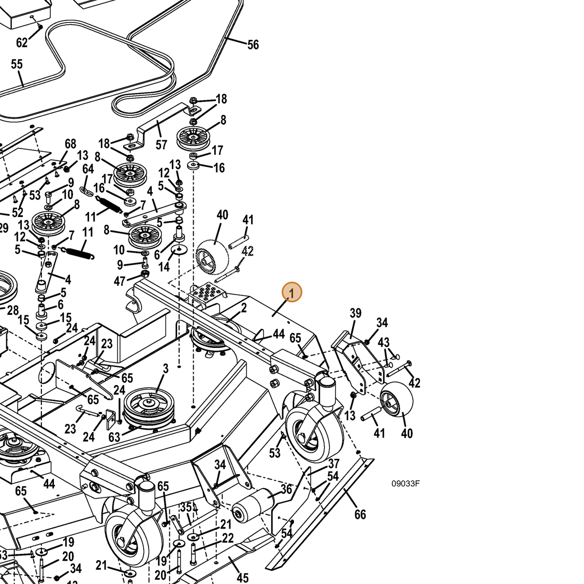 Grasshopper part 645251 — IPL diagram snippet (6x zoom, amber highlight)