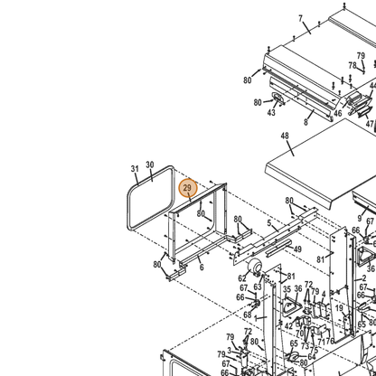 Grasshopper part 645253 — IPL diagram snippet (6x zoom, amber highlight)