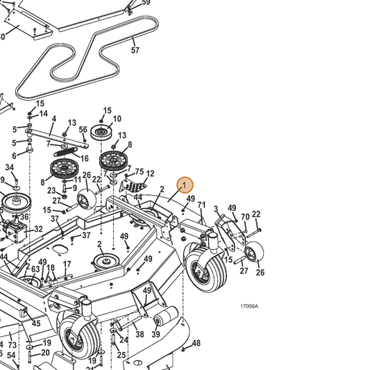 Grasshopper part 645254 — IPL diagram snippet (6x zoom, amber highlight)