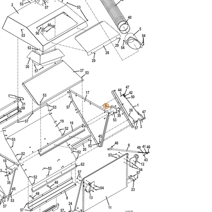 Grasshopper part 645260 — IPL diagram snippet (6x zoom, amber highlight)