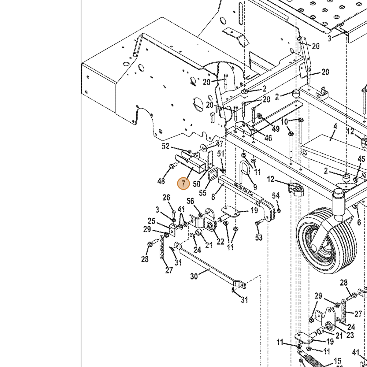 Grasshopper part 645274 — IPL diagram snippet (6x zoom, amber highlight)