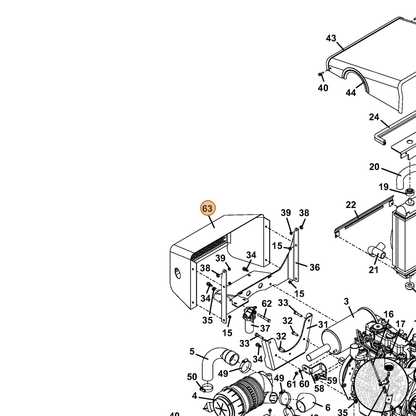 Grasshopper part 645307 — IPL diagram snippet (6x zoom, amber highlight)