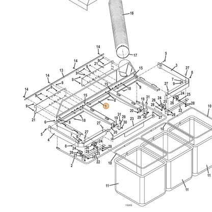Grasshopper part 645325 — IPL diagram snippet (6x zoom, amber highlight)