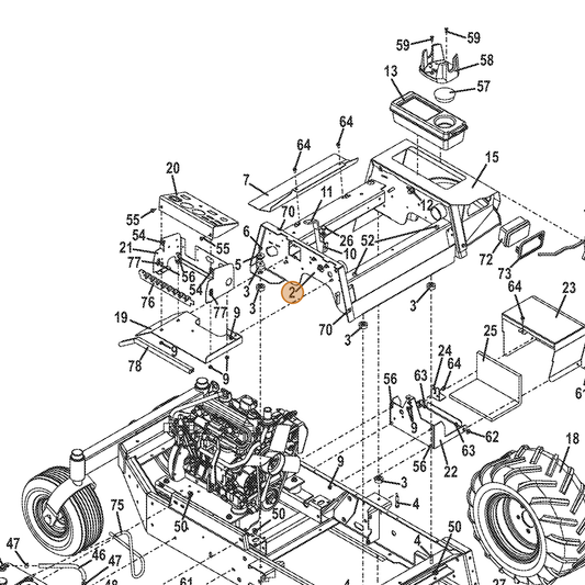 Grasshopper part 645369 — IPL diagram snippet (6x zoom, amber highlight)