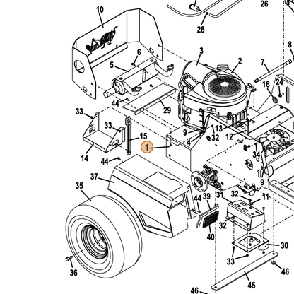 Grasshopper part 645375 — IPL diagram snippet (6x zoom, amber highlight)