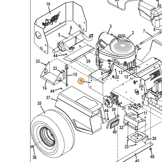Grasshopper part 645381 — IPL diagram snippet (6x zoom, amber highlight)