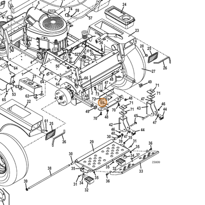 Grasshopper part 645399 — IPL diagram snippet (6x zoom, amber highlight)