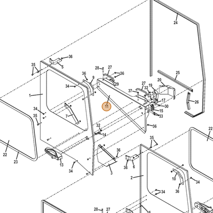 Grasshopper part 645540 — IPL diagram snippet (6x zoom, amber highlight)