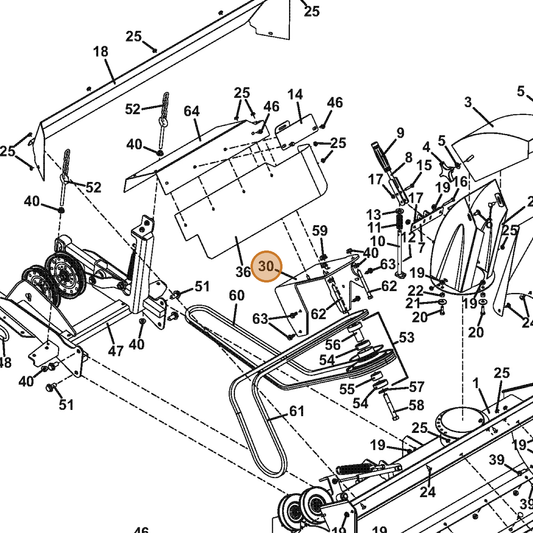 Grasshopper part 645542 — IPL diagram snippet (6x zoom, amber highlight)