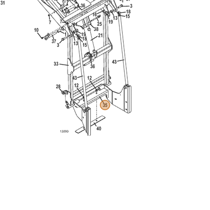 Grasshopper part 645548 — IPL diagram snippet (6x zoom, amber highlight)