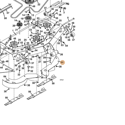 Grasshopper part 645551 — IPL diagram snippet (6x zoom, amber highlight)
