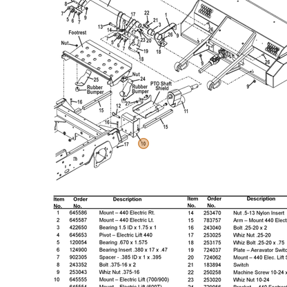 Grasshopper part 645554 — IPL diagram snippet (6x zoom, amber highlight)