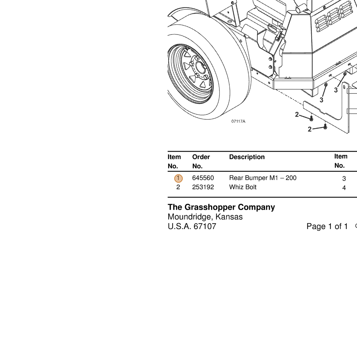 Grasshopper part 645560 — IPL diagram snippet (6x zoom, amber highlight)