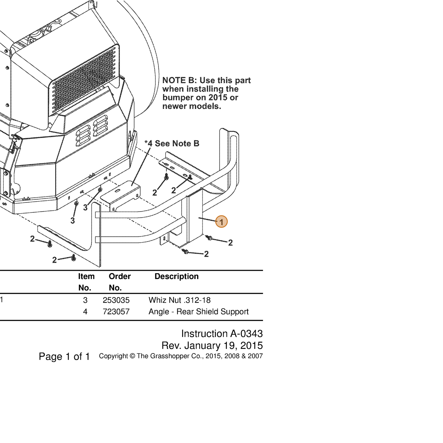 Grasshopper part 645562 — IPL diagram snippet (6x zoom, amber highlight)
