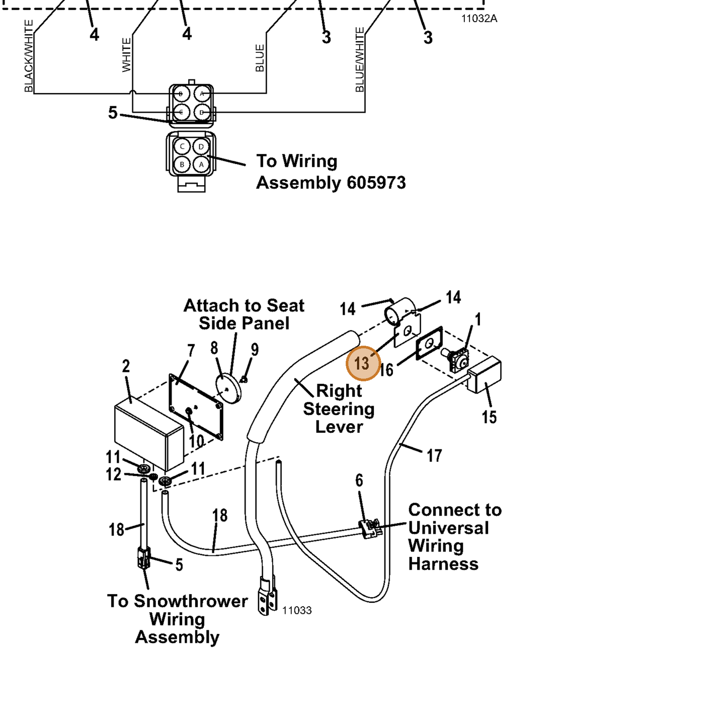 Grasshopper part 645567 — IPL diagram snippet (6x zoom, amber highlight)