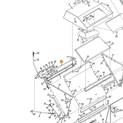 Grasshopper part 645571 — IPL diagram snippet (6x zoom, amber highlight)