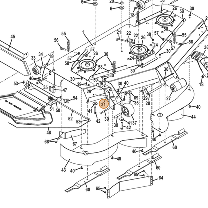 Grasshopper part 645576 — IPL diagram snippet (6x zoom, amber highlight)
