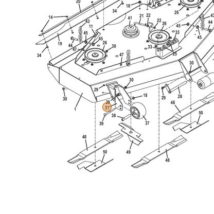 Grasshopper part 645581 — IPL diagram snippet (6x zoom, amber highlight)